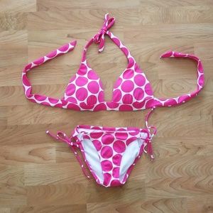 Pink/white Victoria's Secret polka dot bikini